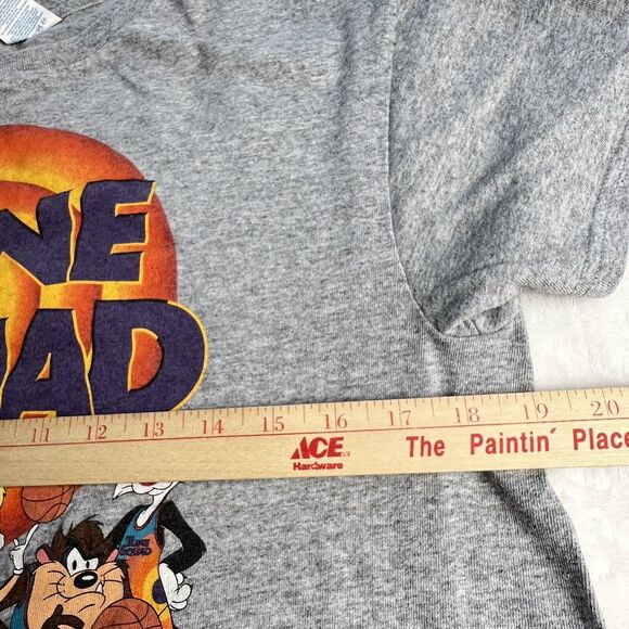 Vintage Space Jam Tune Squad Looney Tunes Gray Graphic T-shirt M - Picture 5 of 9